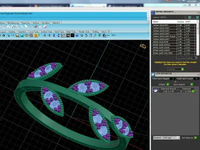 Light Minimalist Diamond Ring 3D print model