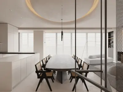 Living Room Interior Scene for 3DMAX and Corona Renderer  3D model