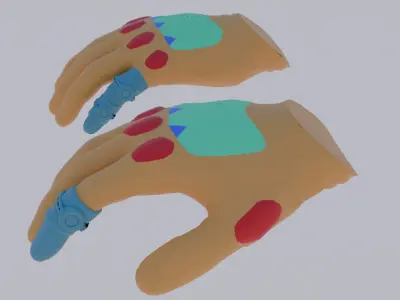 Sci Fi VR Hand Low-poly 3D model