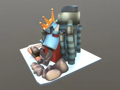 Stylized Coal Mine Low-poly 3D model