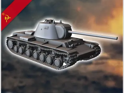 KV-3 Object 223 - Soviet army WW2 Second World East front Ostfro 3D print model