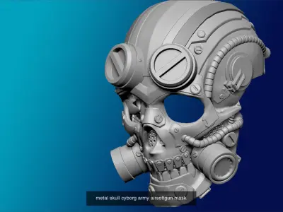 scifi mask and helmet models 3D Model Pack