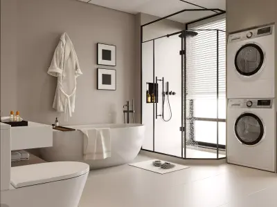 Modern Bathroom 3D Model 3D model