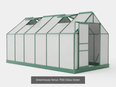 Collection of Greenhouse Venus 7500 Glass - 3 Models 3D Model Pack
