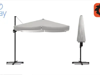 Umbrella Deck Parasol 3D model