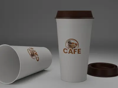 3D coffee glass 3D model