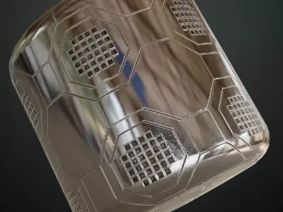 Silver Awesome Metal Surface PBR Seamless Texture