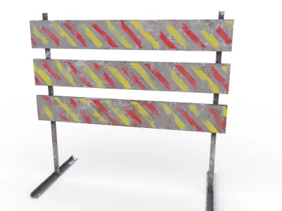 Traffic sign Low-poly 3D model