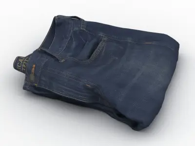 Folded Jeans 3D model