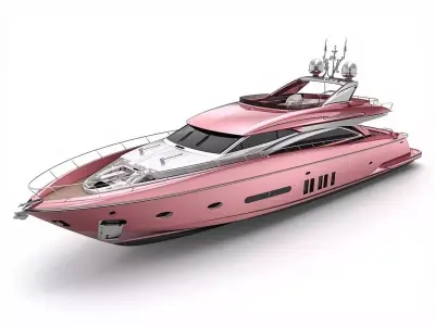 Luxury Sleek Sport Yacht 3D Model 3D model