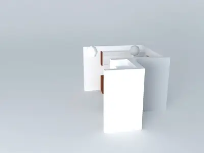 Kitchen box with two balls in it Free 3D model