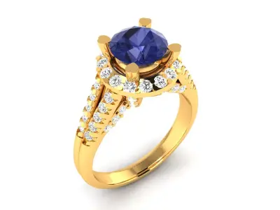 Women Ring  Render 3dm STL OBJ FBX Details 3D print model 215