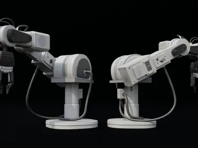 Mechanical arm Low-poly 3D model