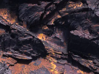 8K Colorful terrains giga - bundle  Low-poly 3D model