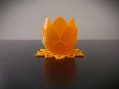 Lotus Flower Tea Light Holder 3D print model