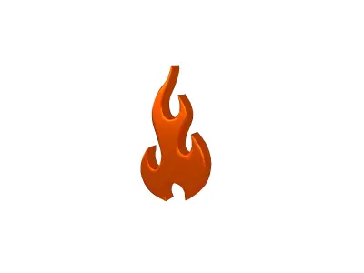 Fire Symbol v9 010 Low-poly 3D model