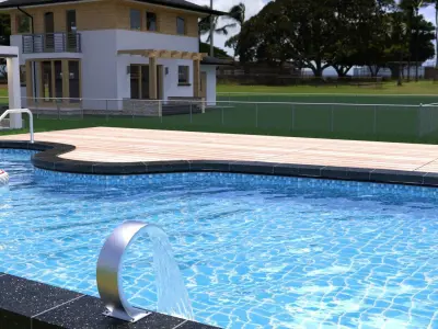 Pool in the garden 3D model