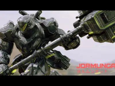 Low Poly - Cybernetic Jormungandr Son of Loki Low-poly 3D model