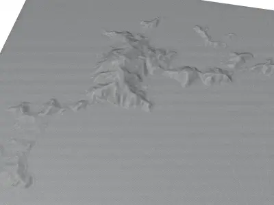 Virgin Gorda Island Full 3D model terrain 3D model