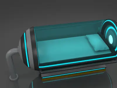 Sci Fi Bed 3D model get