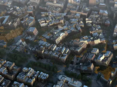 ground rupture Low-poly 3D model