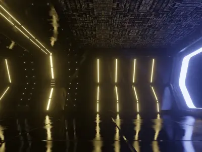 Star Wars Hangar Bay Low-poly 3D model
