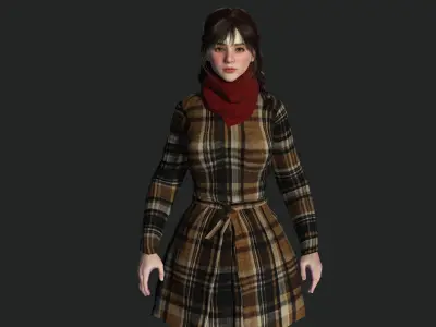 AAA 3D REALISTIC CHARACTER - YOUNG BEAUTIFUL GIRL SOPHIA 01 Low-poly 3D model