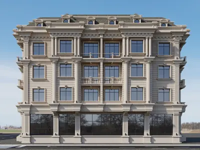 Classic residential building 15 3D model