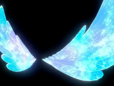 Crystal Wing Low-poly 3D model