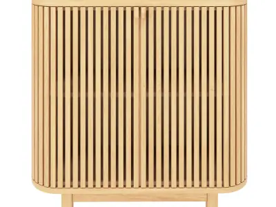 John Lewis Slatted 2 Door Cabinet Free 3D model