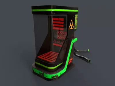 Sci-Fi Teleportation Capsule V1 - 05 Low-poly 3D model