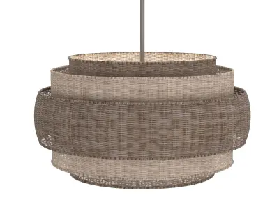 Minka Lavery Montauk Bay 5 Light Pendant with Brushed Nickel 3D model