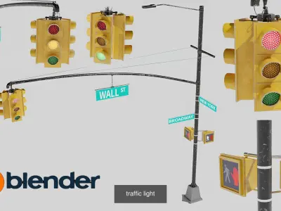 Street Element 3D Model Pack