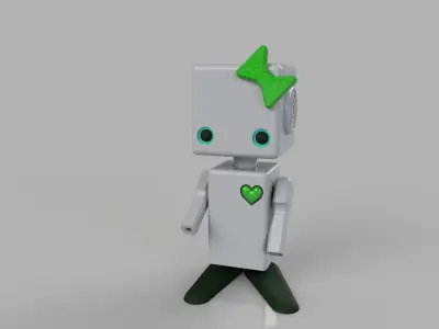 cute robot scifi 3D print model