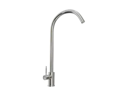 Ceramic Sink and Chrome Faucet 3D model