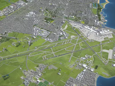 Copenhagen Kastrup Airport Low-poly 3D model