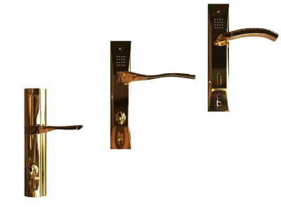 metalic door hanldels 3D model