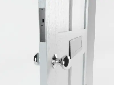 Antique Front Door 3D model