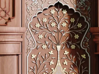 Wood Wall Panel 936 Low-poly 3D model