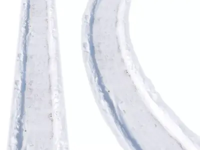 Ultra realistic Snow trail 1 2021Hq Scan Low-poly 3D model