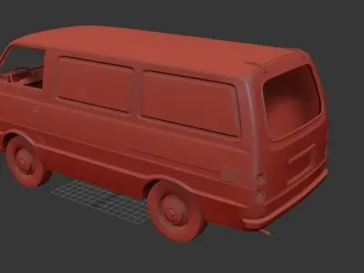 Toyota Hiace Mk2 H20 PanelVan 1977 3D print model