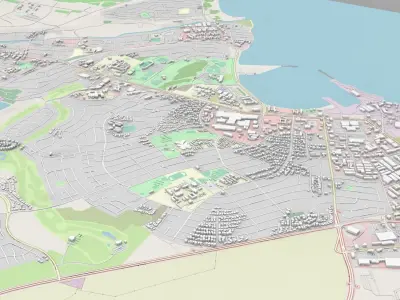 Cityscape Kahului Maui Hawai 3D model