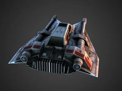 Rebel Snow Speeder Low-poly 3D model