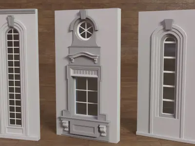 Building Facade Collection 3 - 34 pieces 3D model
