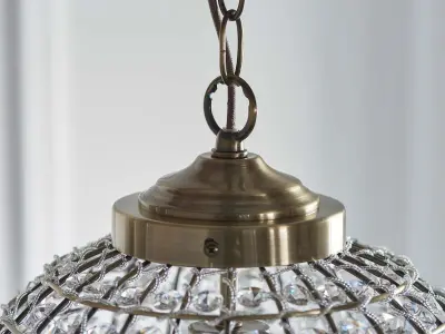 Antique Brass Barton 1 - Light Globe Pendant 3D model