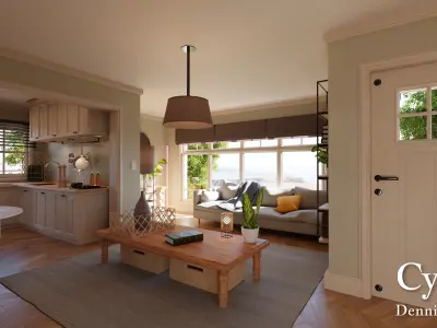 SHC Modular Classic Style American House 3 Low-poly 3D model