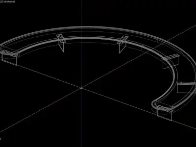 Street bench 3D model