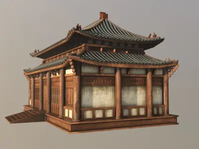 Asian Japanese Realistic Building 3D model