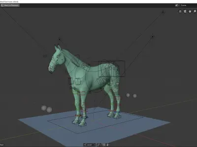 The Most Advanced Horse Rig for Blender  Its Here Low-poly 3D model