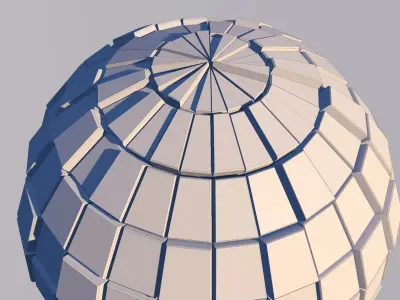 Sci Fi Sphere Shape Triangle Low-poly 3D model 2019 3D model
